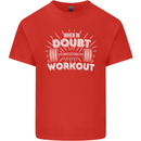 When in Doubt Workout Gym Training Top Mens Cotton T-Shirt Tee Top Red