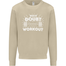 When in Doubt Workout Gym Training Top Mens Sweatshirt Jumper Sand