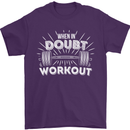 When in Doubt Workout Gym Training Top Mens T-Shirt Cotton Gildan Purple