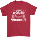 When in Doubt Workout Gym Training Top Mens T-Shirt Cotton Gildan Red