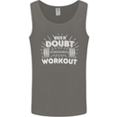 When in Doubt Workout Gym Training Top Mens Vest Tank Top Charcoal