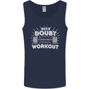 When in Doubt Workout Gym Training Top Mens Vest Tank Top Navy Blue