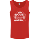 When in Doubt Workout Gym Training Top Mens Vest Tank Top Red