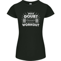 When in Doubt Workout Gym Training Top Womens Petite Cut T-Shirt Black