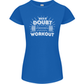When in Doubt Workout Gym Training Top Womens Petite Cut T-Shirt Royal Blue