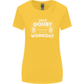 When in Doubt Workout Gym Training Top Womens Wider Cut T-Shirt Yellow