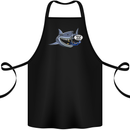 Where Are the Sharks? Scuba Diving Diver Cotton Apron 100% Organic Black