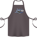 Where Are the Sharks? Scuba Diving Diver Cotton Apron 100% Organic Dark Grey