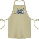 Where Are the Sharks? Scuba Diving Diver Cotton Apron 100% Organic Khaki