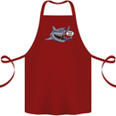 Where Are the Sharks? Scuba Diving Diver Cotton Apron 100% Organic Maroon