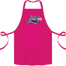 Where Are the Sharks? Scuba Diving Diver Cotton Apron 100% Organic Pink