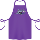 Where Are the Sharks? Scuba Diving Diver Cotton Apron 100% Organic Purple
