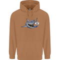 Where Are the Sharks? Scuba Diving Diver Mens 80% Cotton Hoodie Caramel Latte