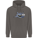 Where Are the Sharks? Scuba Diving Diver Mens 80% Cotton Hoodie Charcoal