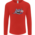 Where Are the Sharks? Scuba Diving Diver Mens Long Sleeve T-Shirt Red