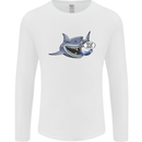 Where Are the Sharks? Scuba Diving Diver Mens Long Sleeve T-Shirt White