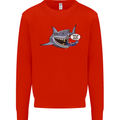 Where Are the Sharks? Scuba Diving Diver Mens Sweatshirt Jumper Bright Red