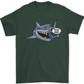 Where Are the Sharks? Scuba Diving Diver Mens T-Shirt Cotton Gildan Forest Green