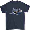 Where Are the Sharks? Scuba Diving Diver Mens T-Shirt Cotton Gildan Navy Blue