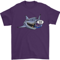 Where Are the Sharks? Scuba Diving Diver Mens T-Shirt Cotton Gildan Purple