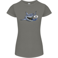 Where Are the Sharks? Scuba Diving Diver Womens Petite Cut T-Shirt Charcoal
