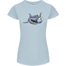 Where Are the Sharks? Scuba Diving Diver Womens Petite Cut T-Shirt Light Blue