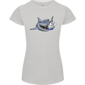 Where Are the Sharks? Scuba Diving Diver Womens Petite Cut T-Shirt Sports Grey