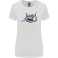 Where Are the Sharks? Scuba Diving Diver Womens Wider Cut T-Shirt White