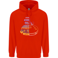 Where Words Fail Music Speaks Guitar Rock Childrens Kids Hoodie Bright Red