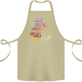 Where Words Fail Music Speaks Guitar Rock Cotton Apron 100% Organic Khaki