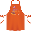 Where Words Fail Music Speaks Guitar Rock Cotton Apron 100% Organic Orange