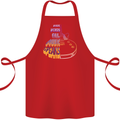Where Words Fail Music Speaks Guitar Rock Cotton Apron 100% Organic Red