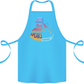 Where Words Fail Music Speaks Guitar Rock Cotton Apron 100% Organic Turquoise