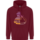 Where Words Fail Music Speaks Guitar Rock Mens 80% Cotton Hoodie Maroon