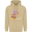 Where Words Fail Music Speaks Guitar Rock Mens 80% Cotton Hoodie Sand