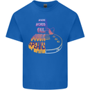 Where Words Fail Music Speaks Guitar Rock Mens Cotton T-Shirt Tee Top Royal Blue