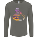 Where Words Fail Music Speaks Guitar Rock Mens Long Sleeve T-Shirt Charcoal