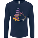 Where Words Fail Music Speaks Guitar Rock Mens Long Sleeve T-Shirt Navy Blue