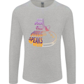 Where Words Fail Music Speaks Guitar Rock Mens Long Sleeve T-Shirt Sports Grey