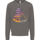 Where Words Fail Music Speaks Guitar Rock Mens Sweatshirt Jumper Charcoal