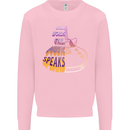 Where Words Fail Music Speaks Guitar Rock Mens Sweatshirt Jumper Light Pink