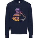 Where Words Fail Music Speaks Guitar Rock Mens Sweatshirt Jumper Navy Blue