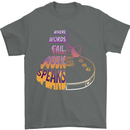 Where Words Fail Music Speaks Guitar Rock Mens T-Shirt Cotton Gildan Charcoal