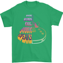 Where Words Fail Music Speaks Guitar Rock Mens T-Shirt Cotton Gildan Irish Green