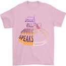 Where Words Fail Music Speaks Guitar Rock Mens T-Shirt Cotton Gildan Light Pink