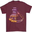 Where Words Fail Music Speaks Guitar Rock Mens T-Shirt Cotton Gildan Maroon