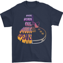 Where Words Fail Music Speaks Guitar Rock Mens T-Shirt Cotton Gildan Navy Blue