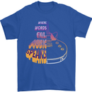 Where Words Fail Music Speaks Guitar Rock Mens T-Shirt Cotton Gildan Royal Blue