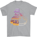 Where Words Fail Music Speaks Guitar Rock Mens T-Shirt Cotton Gildan Sports Grey