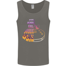 Where Words Fail Music Speaks Guitar Rock Mens Vest Tank Top Charcoal